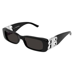 A0789Z New BALENCIAGA Everyday Black Square BB0096S 017 Sunglasses Women